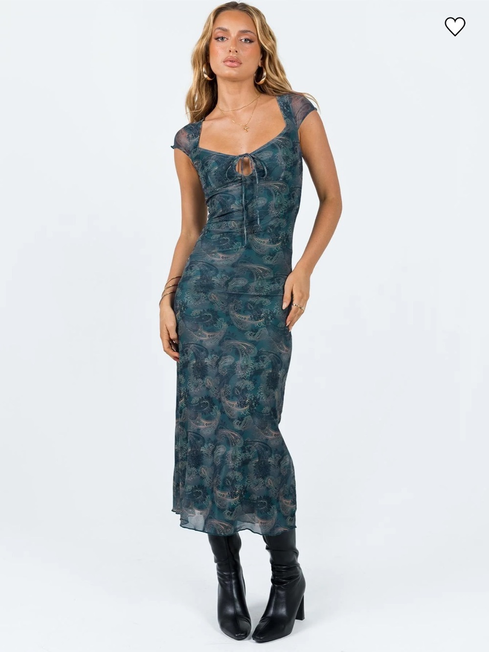 Princess Polly | Motel Lunama Dress Tonal Blue Paisley
